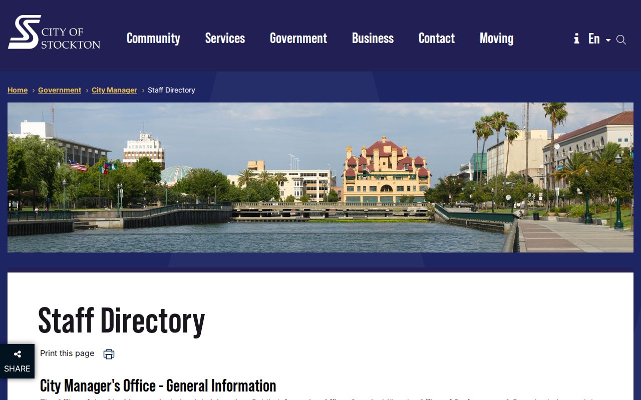 Stockton people directories city staff listing